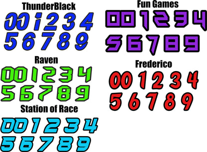 Customizable Number Stickers