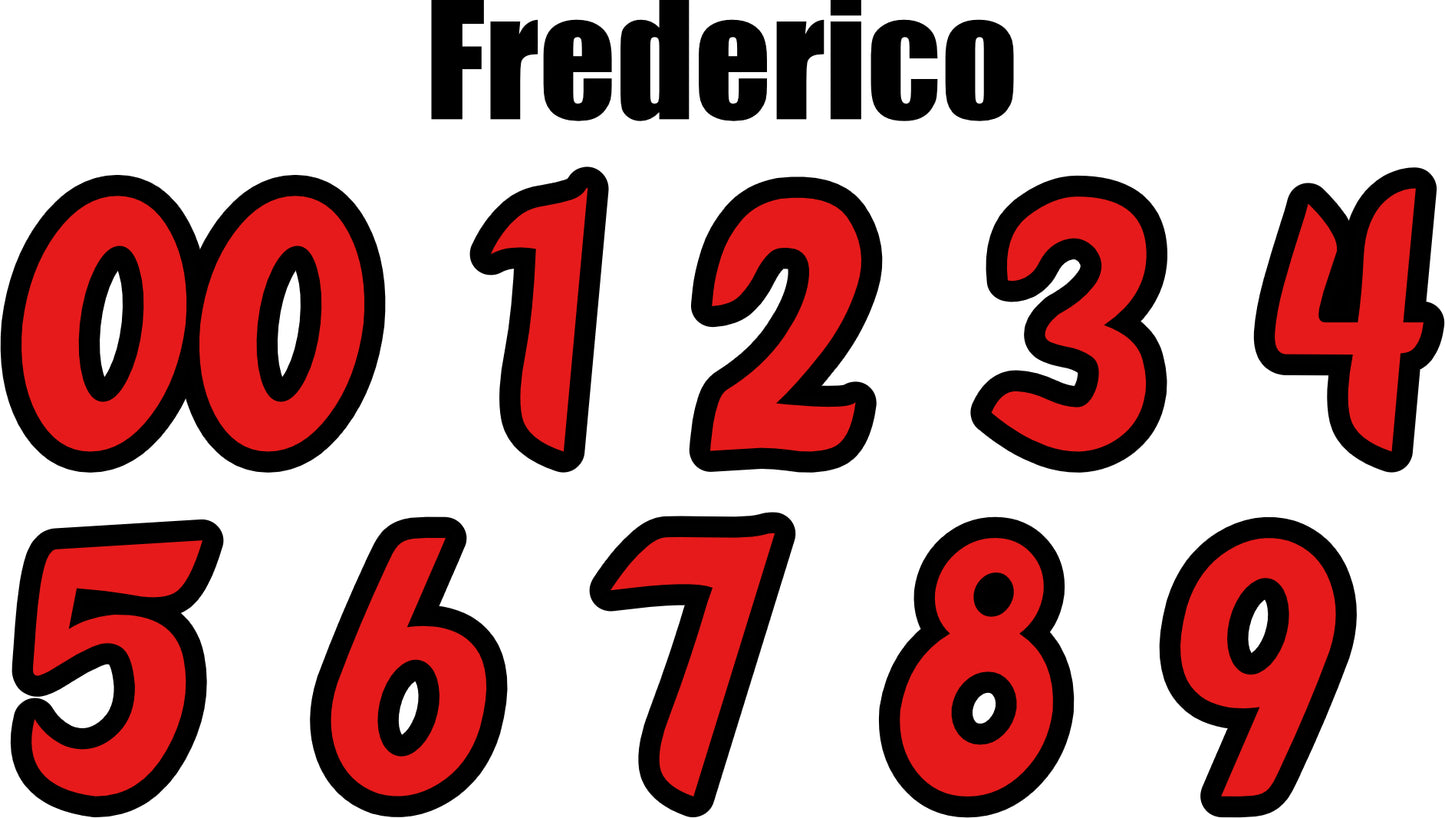 Customizable Number Stickers