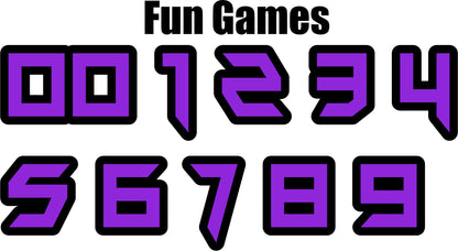 Customizable Number Stickers