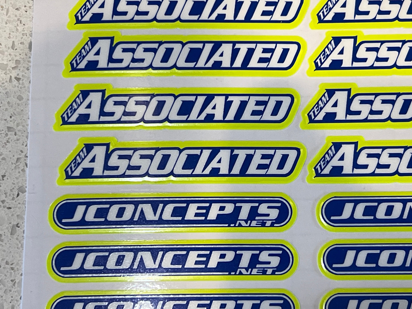 Fluorescent Sponsor Sticker Sheet