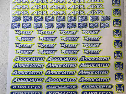 Fluorescent Sponsor Sticker Sheet